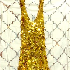 Paris Hilton Gold Glam Dress